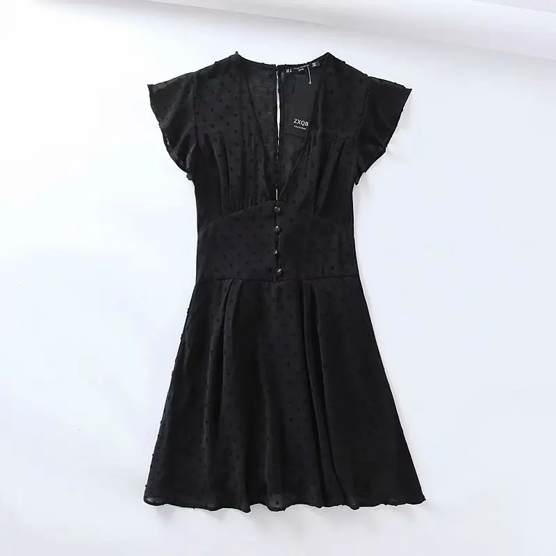 

XQ8-48-9138 European and American fashion gauze jumpsuits