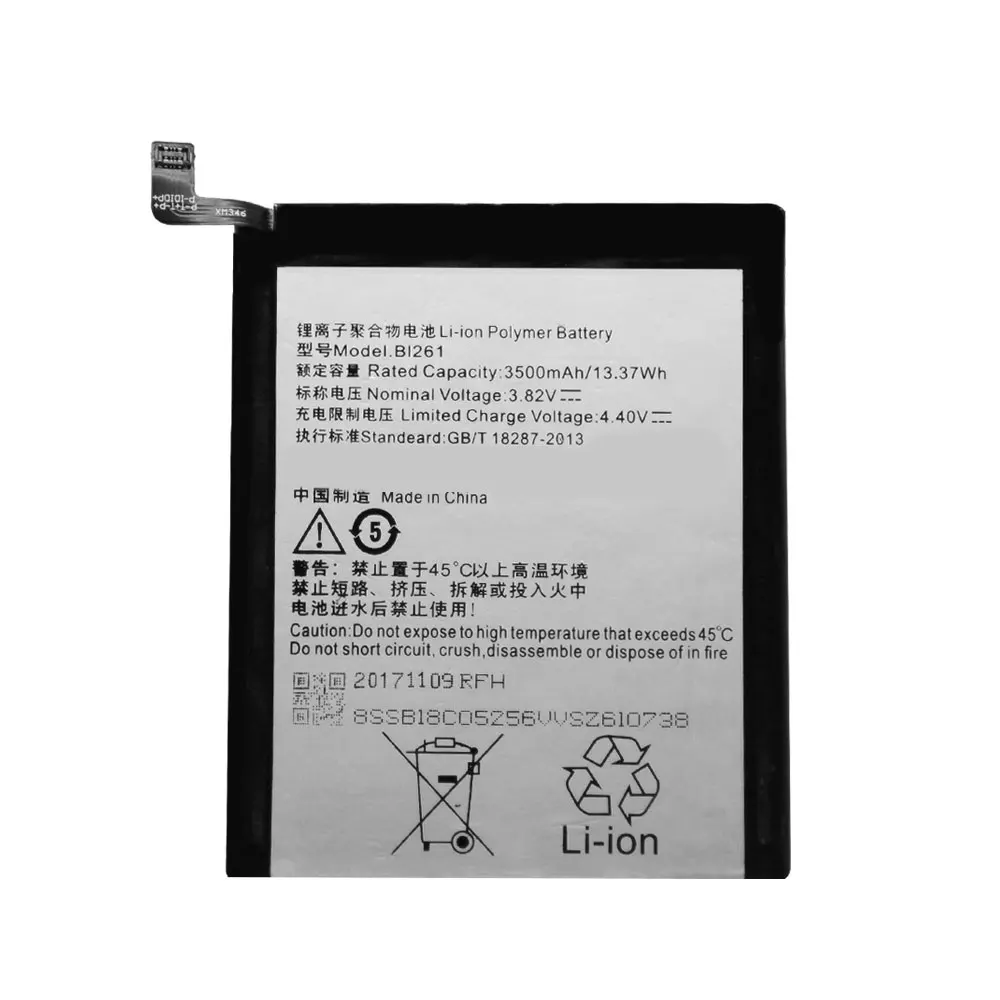 

Original BL261 For Lenovo Vibe A7020 K52t38 K52e78 K5 Note K5Note Li-ion Replacement Battery High Capacity 3500mAh Free ship