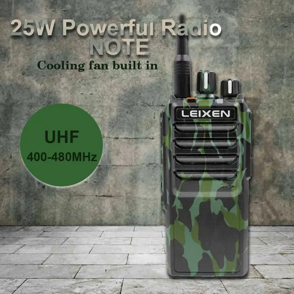 Дальнее двухстороннее радио LEIXEN NOTE Высокая мощность 20W камуфляж UHF 400-480MHz 4000mAh Ham радио