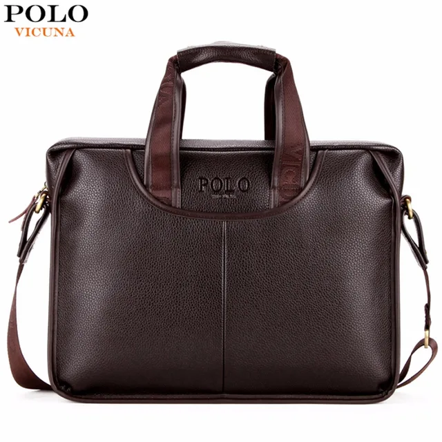 Vicuna Polo Clic Design Large Size Leather Briefcases Men Casual Vicuna Polo Clic Design Large Size Leather Briefcases Men Casual Business Man Bag Office Briefcase Bags