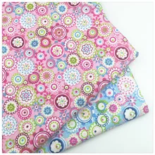 Цветочный принт, хлопок, саржевая ткань для самостоятельного шитья, ручная работа, постельные принадлежности, домашний текстиль, материал Telas to Patchwork