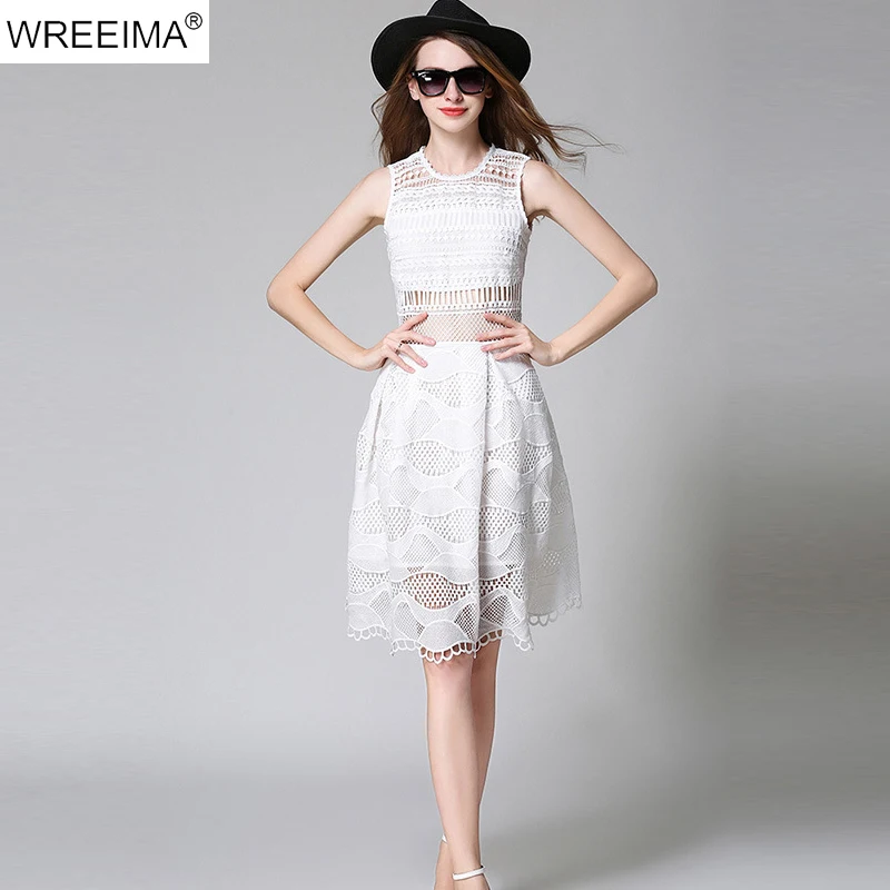 WREEIMA-Sexy-hollow-out-lace-dress-women-Sleeveless-summer-style-midi ...