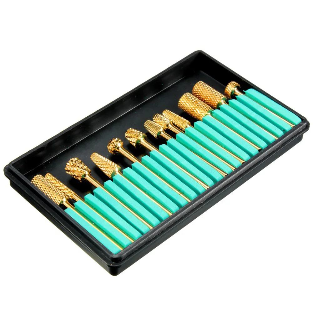 

12Pcs Nail Art Drill Bit Set Cuticle Remove Manicure Electric Grinding Bits Tool with Storage Case Nail Grinding Head Kit