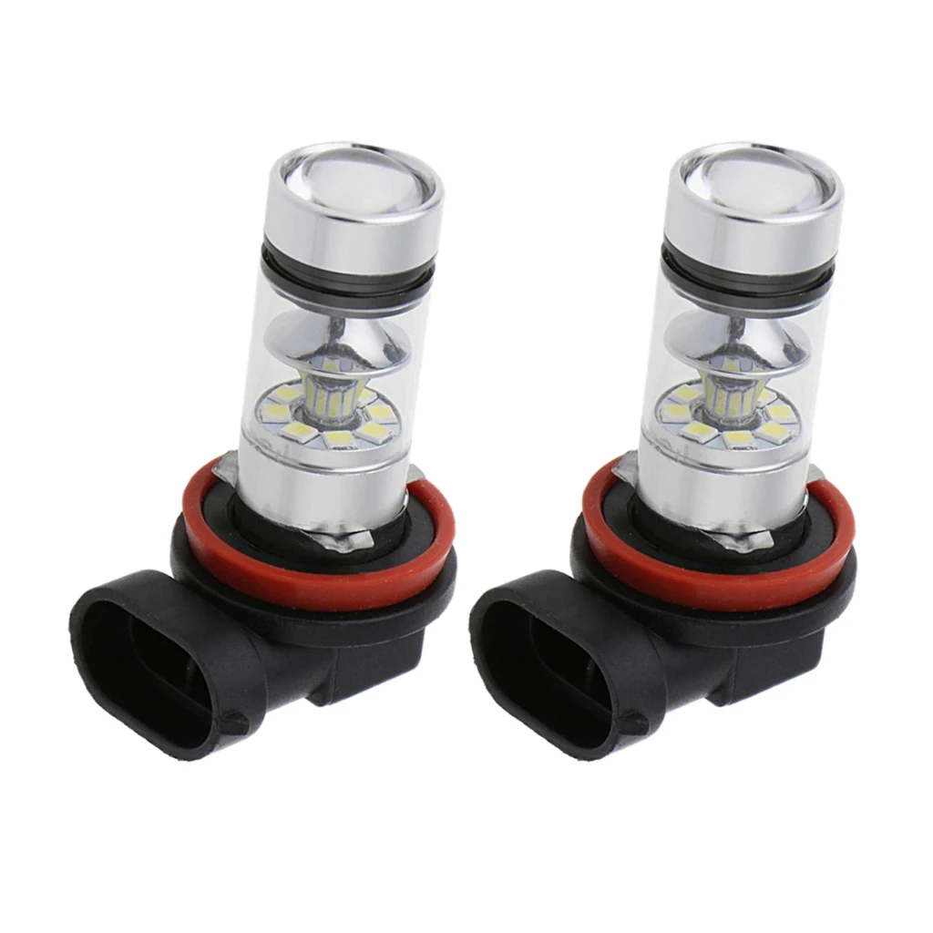 Pair H16/ H11 100W Car 20LED 8000K White Fog Light Bulbs Conversion Kit Car Accessories Energy saving Environmental Protection