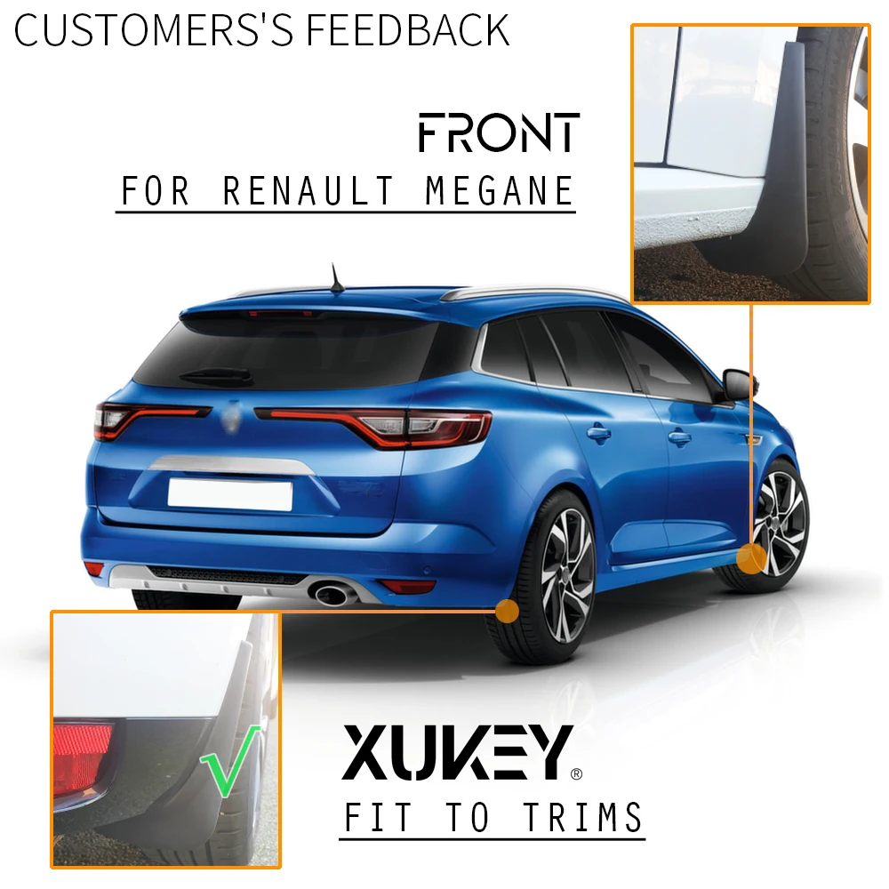 MEGANE COUPE Mudflaps FRONT CONTOURED MUD FLAPS
