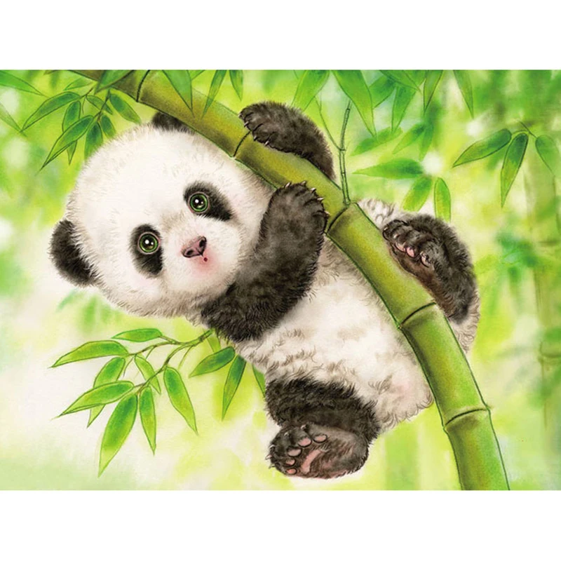 5D DIY  mother love mosaic crafts diy diamond painting cross stitch panda resin rhinestones round diamond embroidery