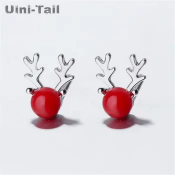 

Uini-Tail new 925 sterling silver small elk pearl earrings female temperament fashion simple earrings Christmas ornaments GN262