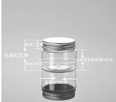 Бесплатная доставка-DIY 50 мл фототкань PETjar косметический контейнер алюминиевая