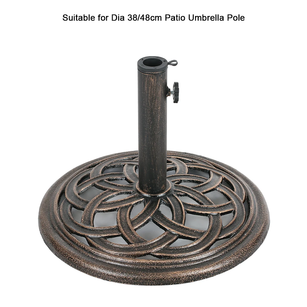 

iKayaa 19.84LB Cast Iron Patio Garden Umbrella Base Stand High-quality Rust-free