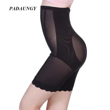 PADAUNGY Thin Butt Lifter Black Tummy Control Panties Waist Exercise Underwear High Waist Slimming Body Shapewear Hot Shapers
