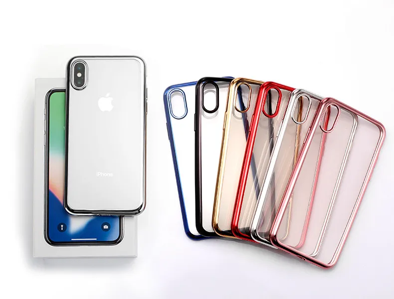 iphone 7 silicone case Fashion Rose gold Luxury Plating Case For iPhone X XS MAX XR Soft Clear TPU Cover For iPhone 12 6 7 8 plus ip 11 Pro MAX Coque iphone 7 waterproof case