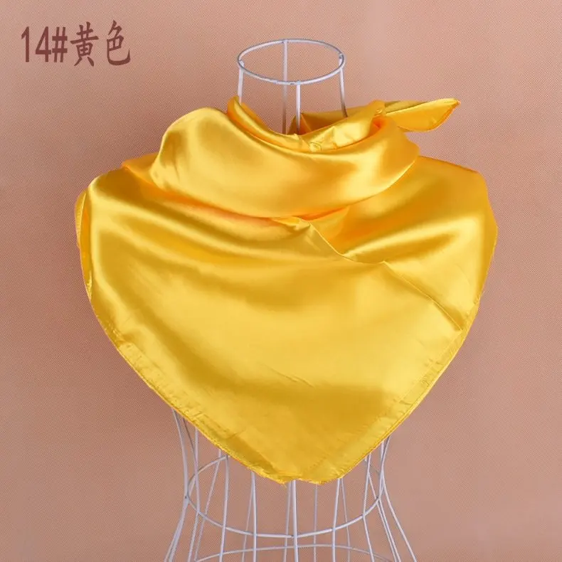 Women big Square scarf Pure color soft headband hijab scarf - Цвет: see chart