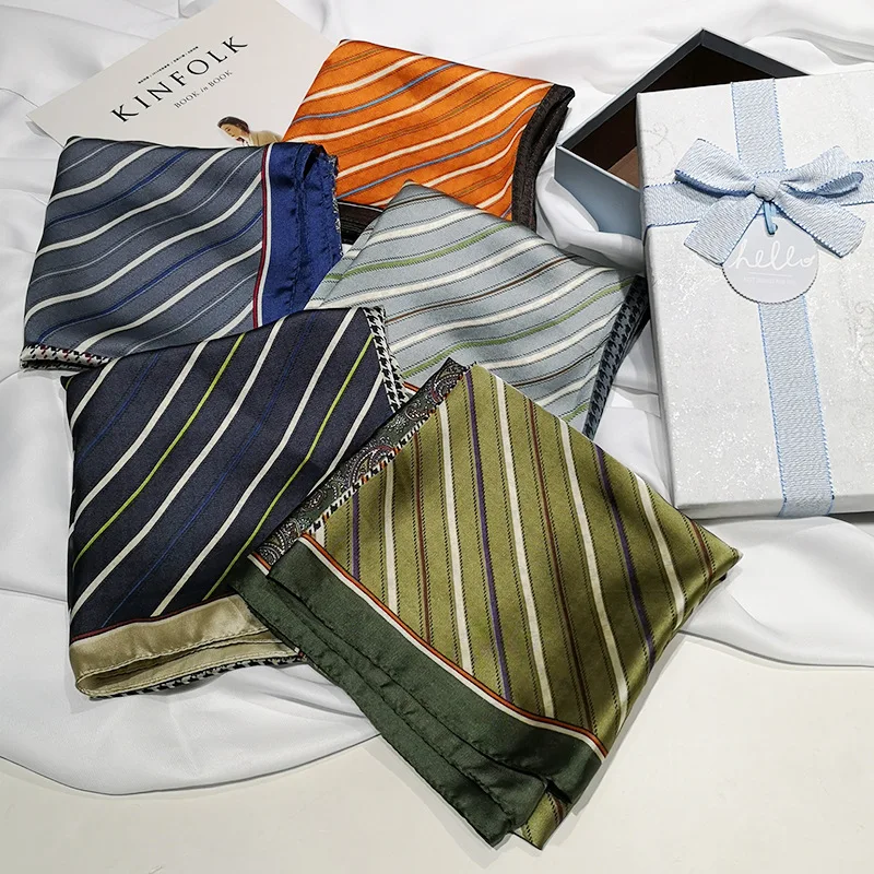 

Spring Printing Silk 70*70cm Scarf Women Small Square Scarf 100% Ladies Silk Neck Scarf Neck Ornament