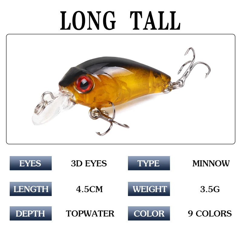 1PC-Lifelike-Floating-Fishing-Lure-4-5cm-4g-Mini-Crankbaits-Topwater-Hard-Bait-Pesca-Artificial-Baits