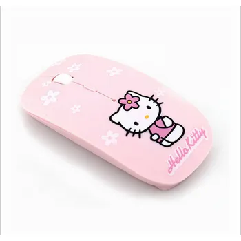 

New Hello Kitty Wireless Mouse 2.4Ghz USB Computer Mouse Pink Game Mice