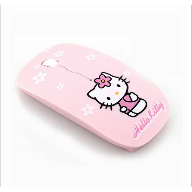 New Hello Kitty Wireless Mouse 2.4Ghz USB Computer Mouse Pink Game Micein Mice from Computer