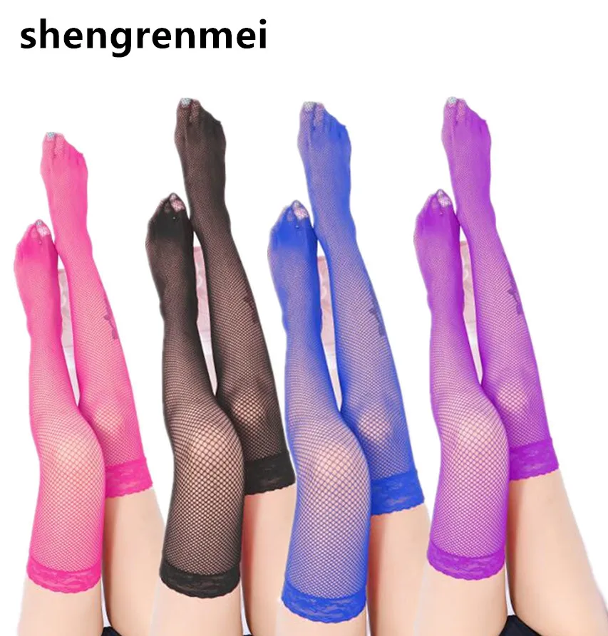Shengrenmei, сексуальные женские чулки для девочек, чулки выше колена, чулочно-носочные изделия, большие и маленькие сетчатые, Прямая поставка
