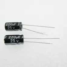 20PCS/LOT Aluminum electrolytic capacitor 220uF 25V 6.3*12 Electrolytic Capacitor 25v 220uf