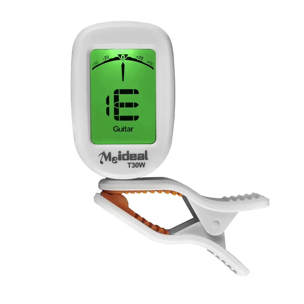 1 white ABS multi guitar tuner clip tuner 56 * 38mm