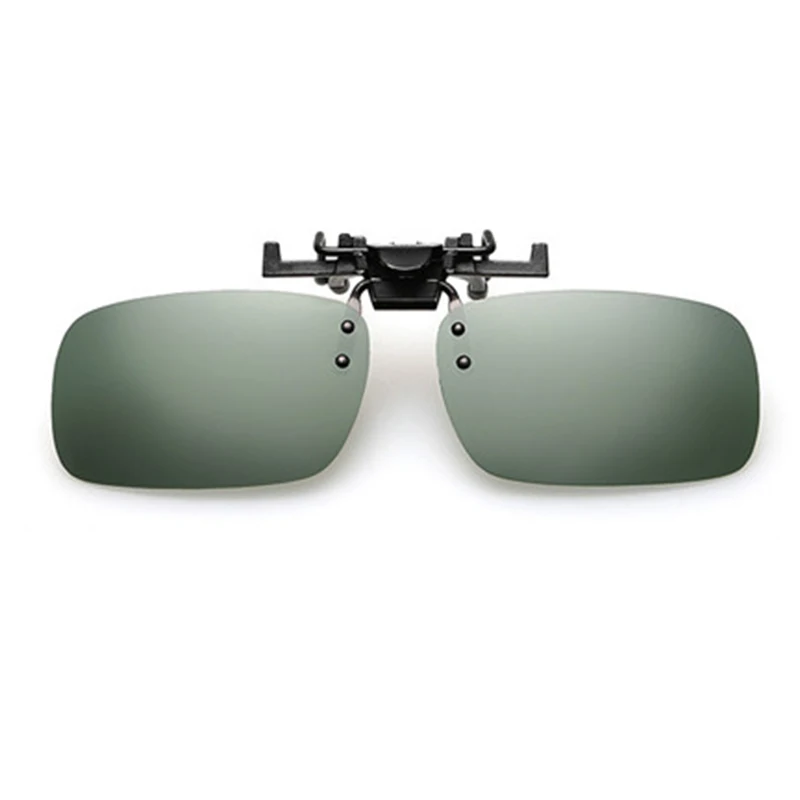 Поляризованные прикрепляемые солнцезащитные очки для вождения ночного видения линзы солнцезащитные очки мужские анти-UVA UVB для мужчин и женщин с чехлом и стеклами ткань - Название цвета: Зеленый