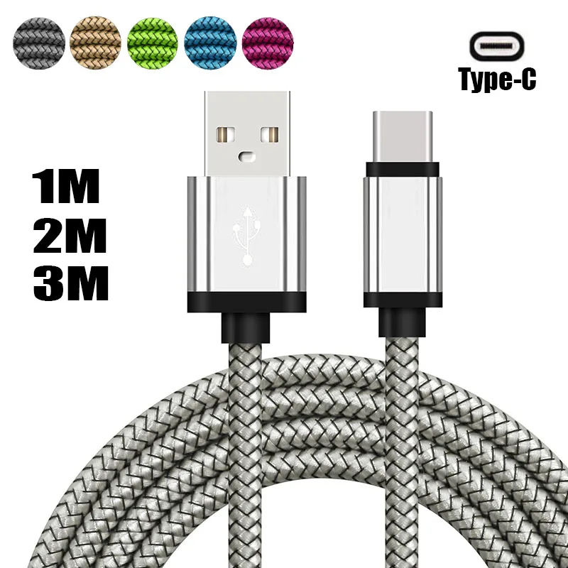 3~ 10 футов USB C зарядное устройство type-C 3,1-USB 2,0 A Синхронизация данных зарядный плетеный кабель для samsung A70 Note 9 8 A20 A30 A40 A50