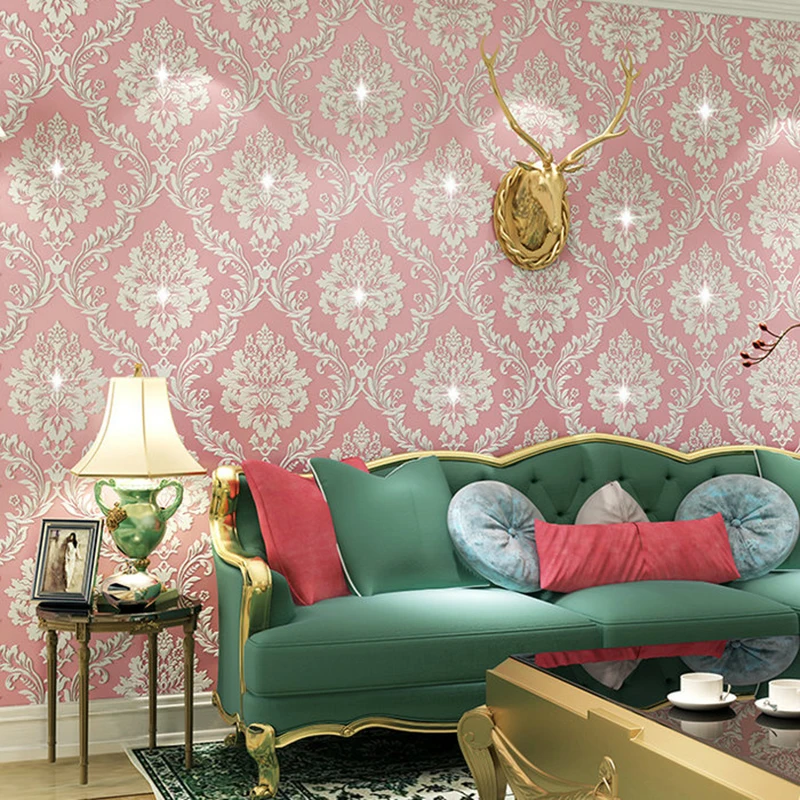 Classic European Style Diamond Damask Wallpaper Roll for Wall 3D Non-woven Wall Paper Living Room Bedroom Background Home Decor Classic European Style Diamond Damask Wallpaper Roll for Wall 3D Non-woven Wall Paper Living Room Bedroom Background Home Decor