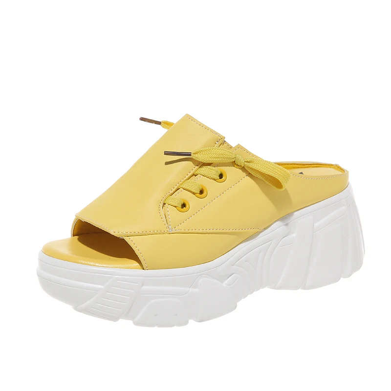 

New Women Casual Lace Up Slippers Shoes slippers women slippers sandals Flip Flops women outdoor Indoor slip on flats