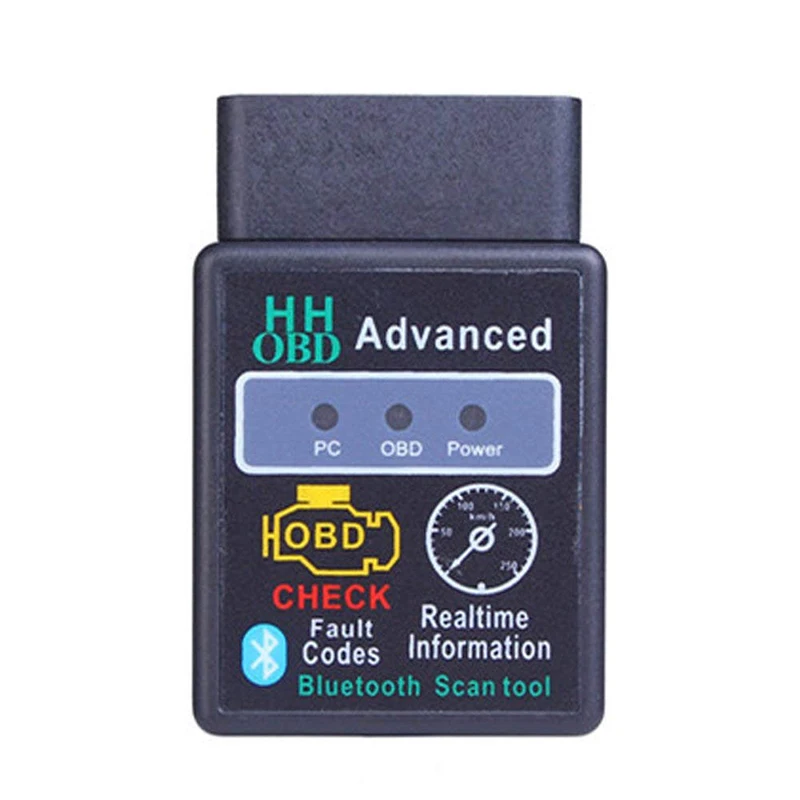 Мини ELM327 V2.1 Bluetooth HH OBD Advanced OBDII OBD2 ELM 327 Автомобильный диагностический сканер, считыватель кодов, инструмент для сканирования, синий, горячая распродажа