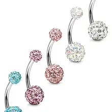 5 шт. Подвеска для пупка Кольца Набор пупка Хирургическая Нержавеющая сталь 14 г пирсинг тела ювелирные изделия женские аксессуары