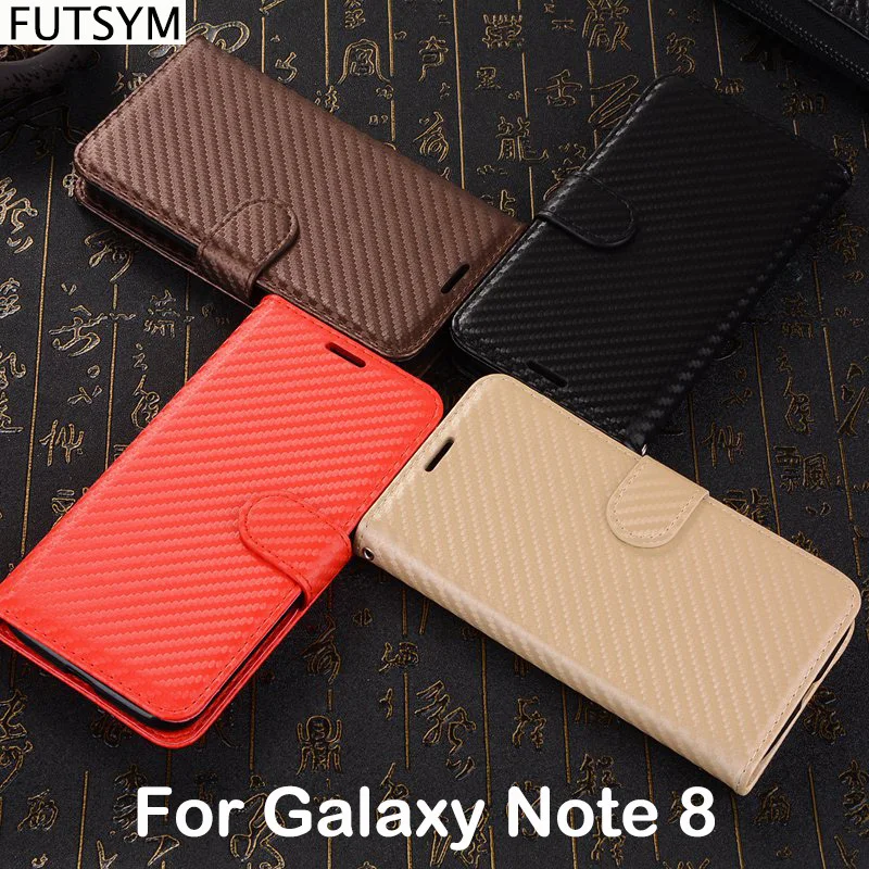 New Flip Leather Wallet Bag Anti-knock Card Holder for Samsung Galaxy Note 8 Case Luxury Soft Back Cover for Samsung Note 8