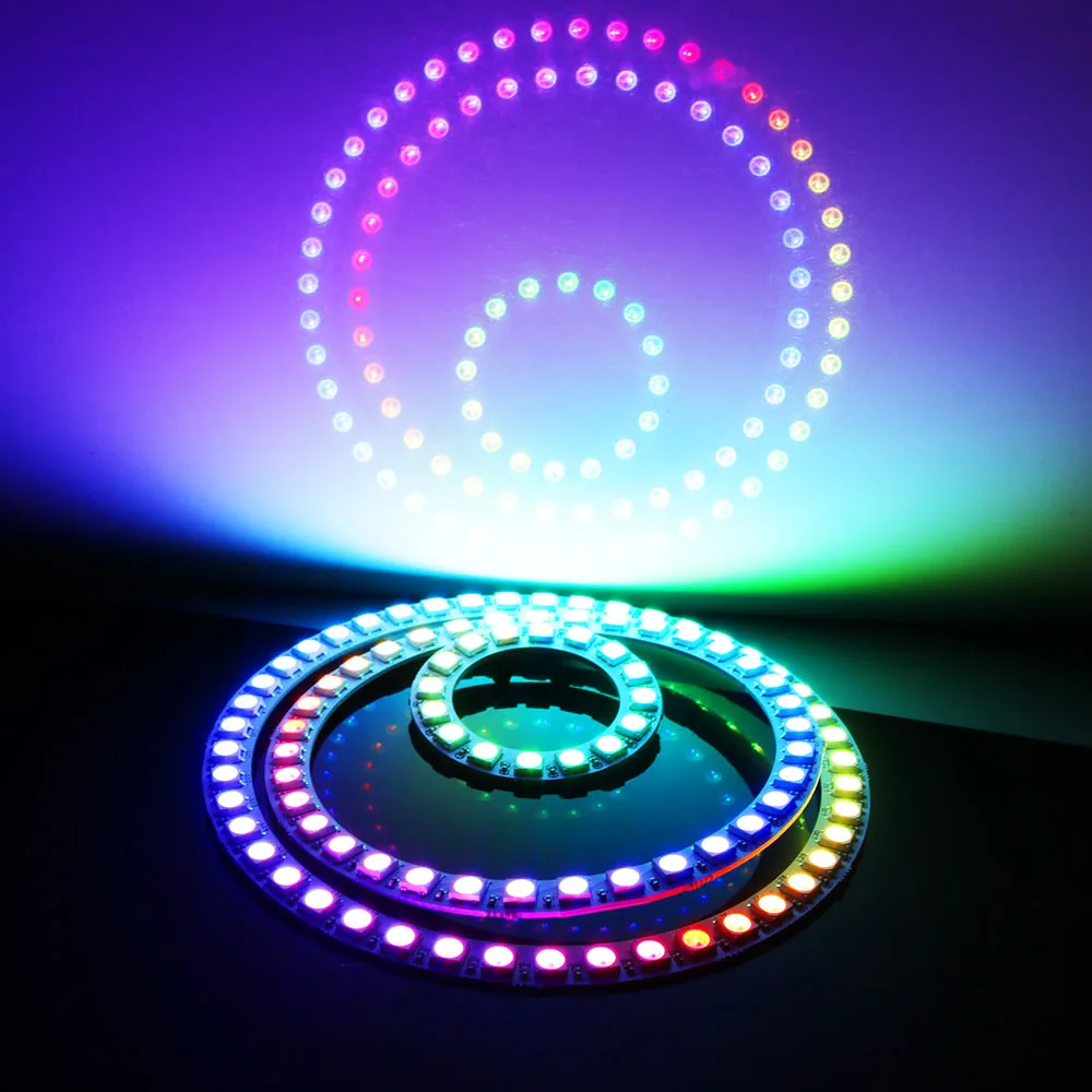 WS2812B светодиодная кольцевая Круглая Панель 16 светодиодов 35 45 светодиодов|led