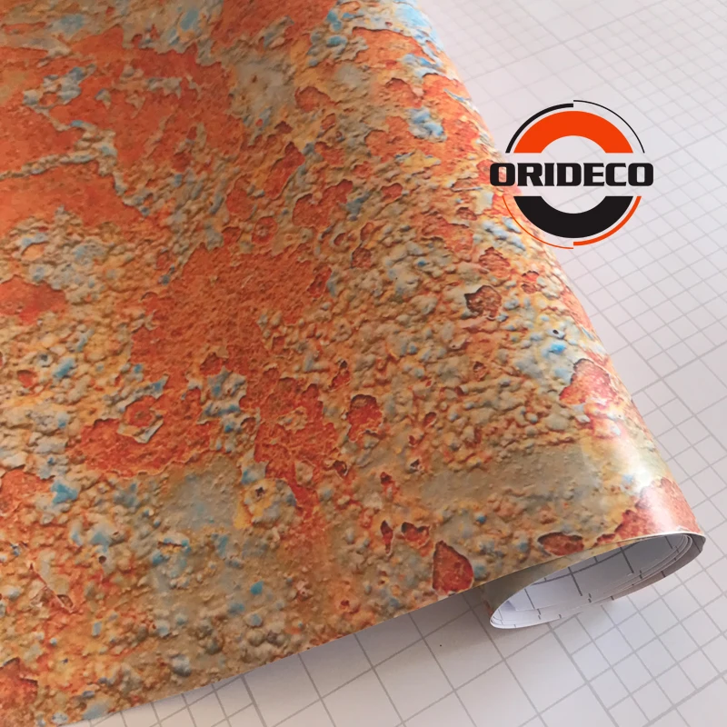 orange rust camo vinyl wrapping 7