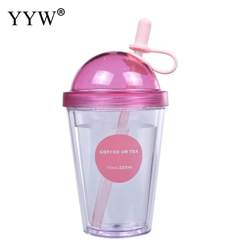 520ml Cute Kids Baby Cup With Straw Children Learn Feeding Drinking Water Bottle Coffee Milk Juice Cups Portable Outdoor Cups