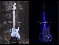 Starshine светодиодный свет Электрогитары DK-LD85 Floyd Rose мост H-S-H пикапы акриловые тела гитара с отделкой кристаллами