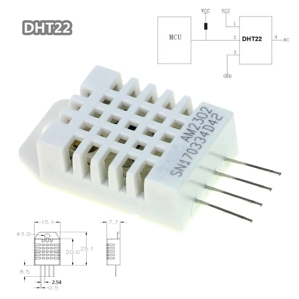 DHT22 цифровой датчик температуры и влажности Модуль температуры и влажности AM2302 Заменить SHT11 SHT15 DHT11