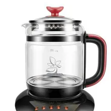 Электрический чайник Многофункциональный полностью автоматический высокий борный кремний стеклянный вареный чайник с цветами защита от перегрева