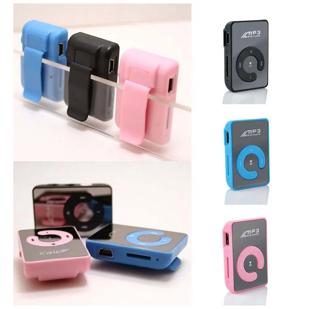 Мини mp3 плеер с зеркальным зажимом USB 5 цветов|mp3 music player|mp3 playermp3 player 8gb |