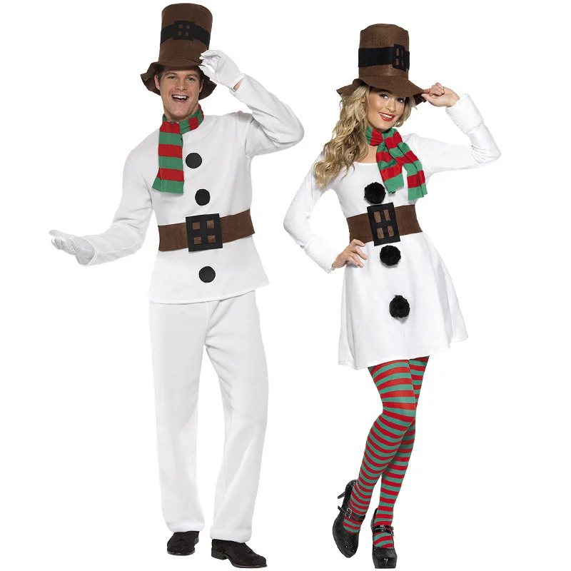 

Couple Lover Snowman Cosplay Costumes Party Funny Dresses Deguisement For Carnival Halloween Christmas Cosplay Costumes