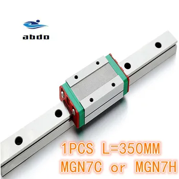 

High quality 1pcs 7mm Linear Guide MGN7 L= 350mm linear rail way + MGN7C or MGN7H Long linear carriage for CNC XYZ Axis
