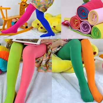 

Candy Color Mixed Girls Velvet Tights Patchwork Baby Girl Stretch Trouser Skinny Pants Kids Dance Tights Pantyhose Stocking 3-9Y