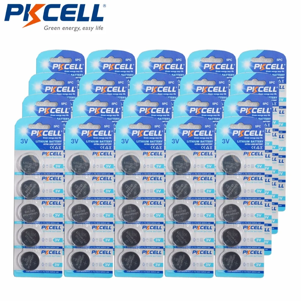 

100 x CR2325 BR2325 CR 2325 3V Lithium Battery Batteries PKCELL Coin Watch Cell