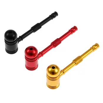 

Aluminum Alloy Smoke Pipes Creative Hammer Smoking Pipe Herb Tobacco Pipes Filter Gift Smoking Accessories 92mm Black/Red/Gold