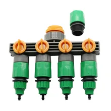 4 Way Garden Water Tap Adaptor Hose Splitter Quick Connectors Garden Watering Irrigation Supplies 1 4