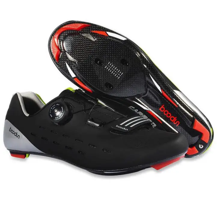 Boodun/мужские дорожные велосипедные ботинки из углеродного волокна; комплект с педалью; сверхлегкий спортивный велосипед для верховой езды;