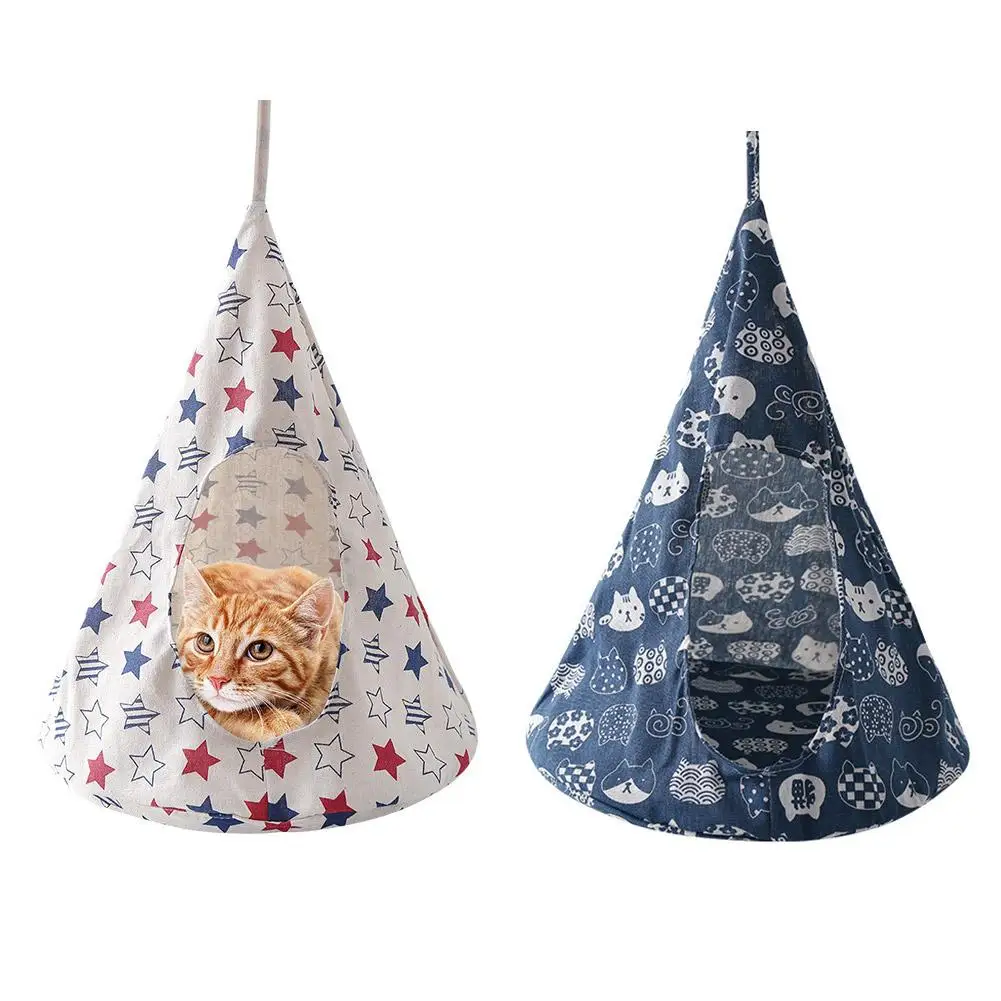 

Creative Cat Sleeping Bag Cat Hammock Breathable Hanging Basket Bed Conical Cat House Pet Nest Can Be Hanging In Cage New