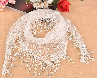 Женский шарф с кисточками мягкий из шифона цветочным принтом 2017|tassel triangle scarf|soft