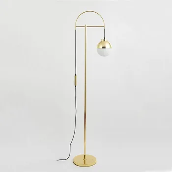 

Modern Glass Ball Gold Floor Lamp Tripod Standing Lamps Metal Stand Lights for Living Room Bedroom Light Fixtures Decoration