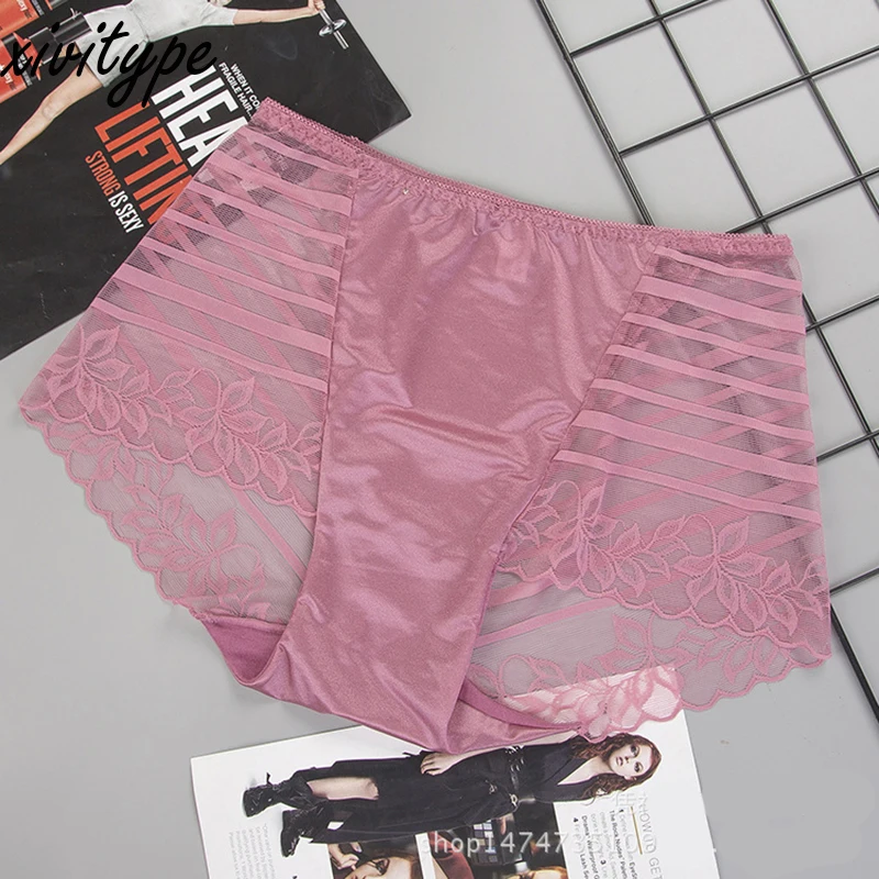 

Women Lace Underwear Female Transparent Briefs Sexy Ladies High Waist Panties Seamless Cotton Breathable Panty z0183
