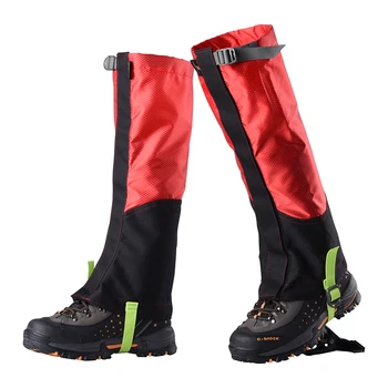 

Outdoor Breathable Hiking Walking Climbing Hunting Trekking Red Black Color Snow Legging Gaiters Leg Covers Tools