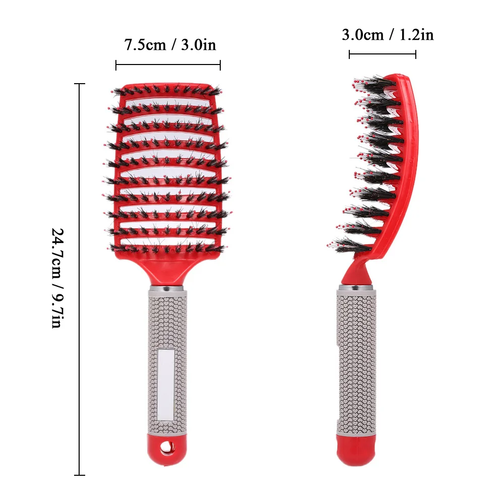 Abody Hair Brush Massage Combs Nylon Tangle Hair Brush Round Detangle Hair Comb Brush Hairdresser Wet Curly Detangle Hairbrush